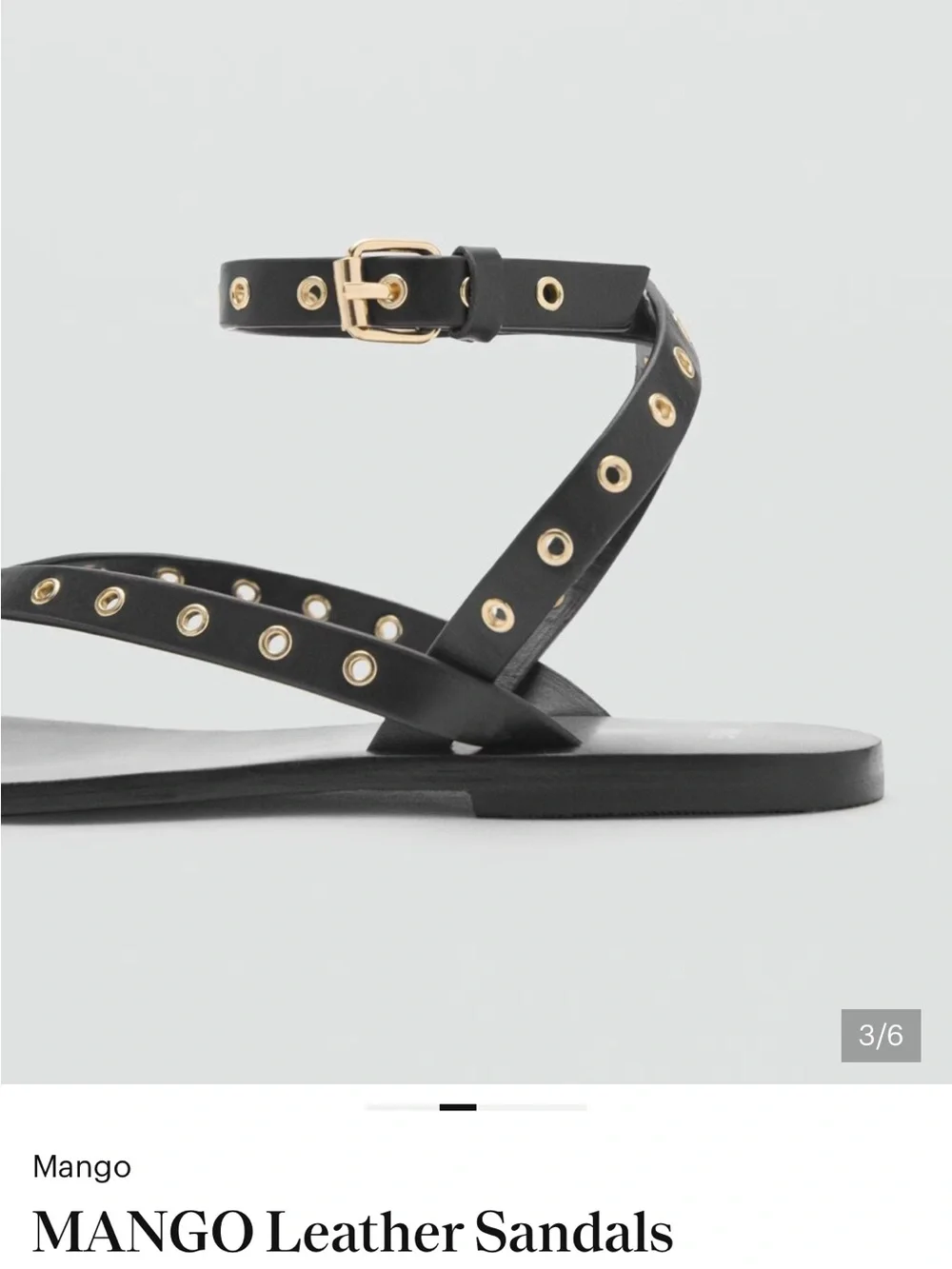 MNG Mango black, studded sandals; size (39) U.S. 8.5; NWT